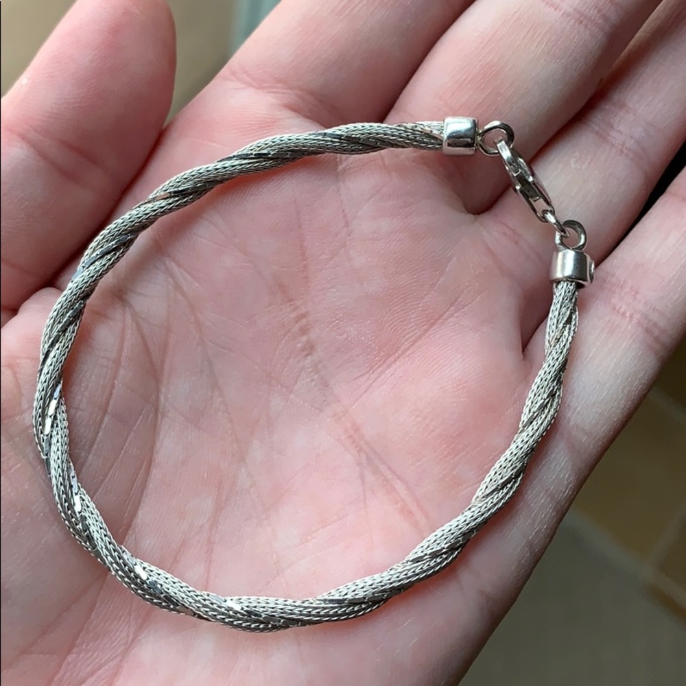 Sterling Silver Twisted Mesh Bracelet